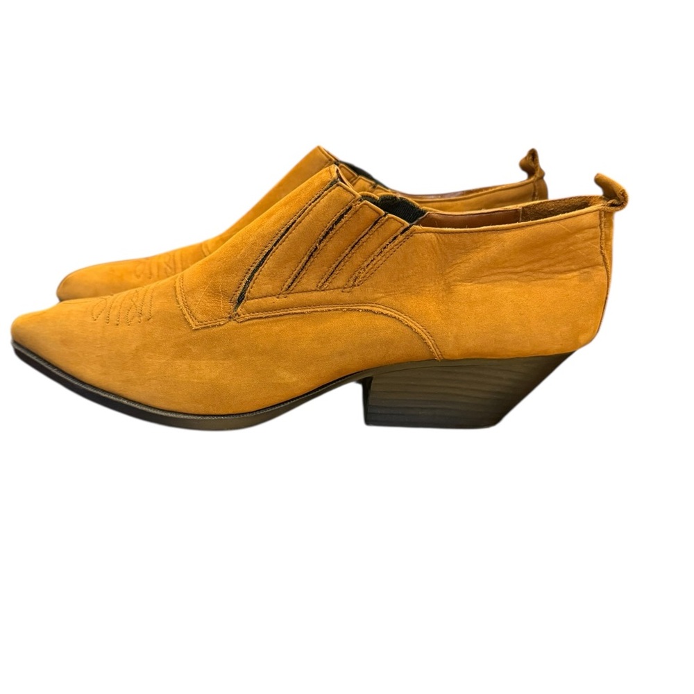 Maine Woods Women’s Vintage Tan Leather Cowboy Booties sz 10 - Picture 3 of 9